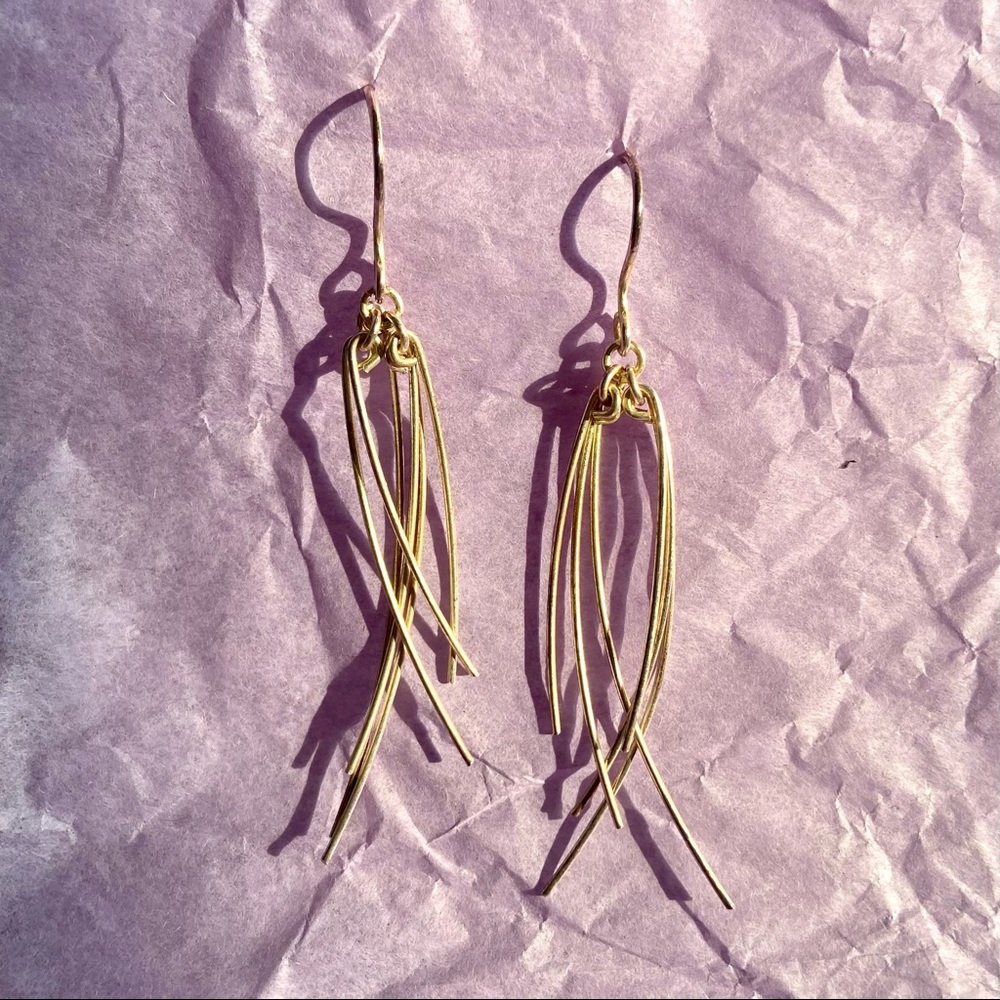 Silver Icicle Dangly Earrings